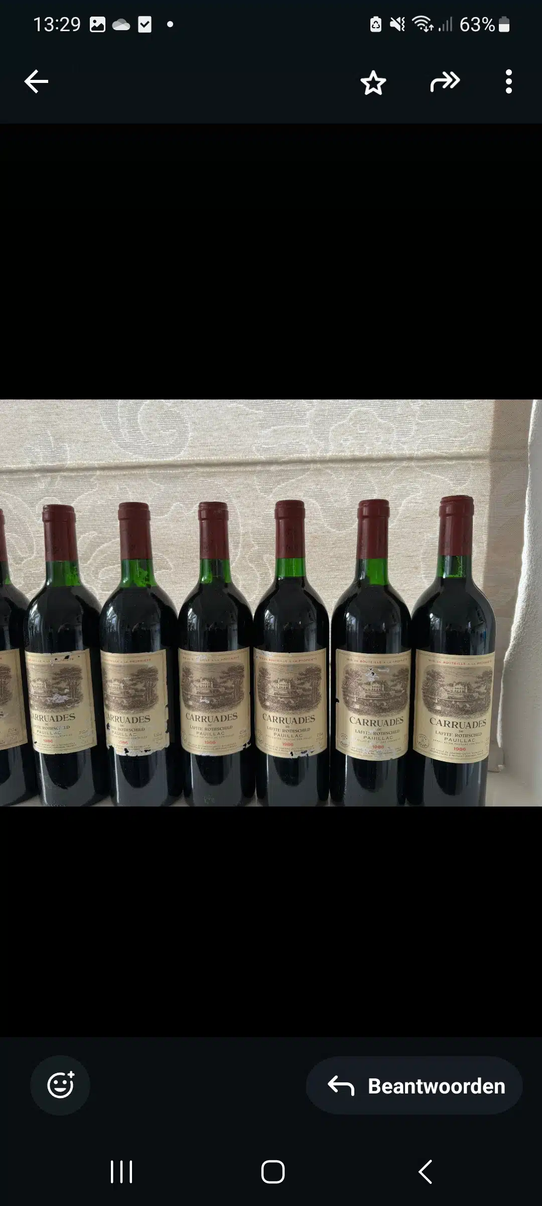 Carruades de Lafite, Château Lafite Rothschild 1986 OWC - Afbeelding 3